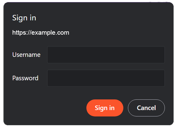 exemple d'écran de connexion pour le site de staging montrant nom d'utilisateur et mot de passe