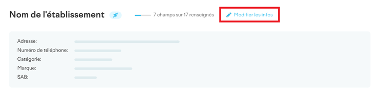 Bouton modifier les infos d'une fiche dans Listing Management