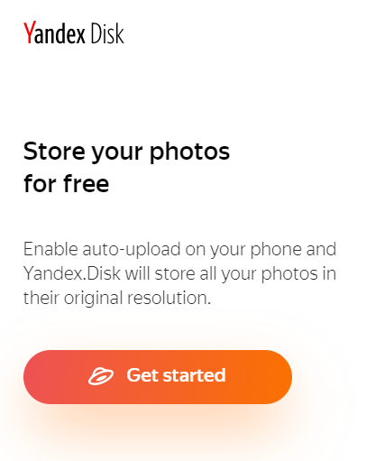stockage cloud Yandex