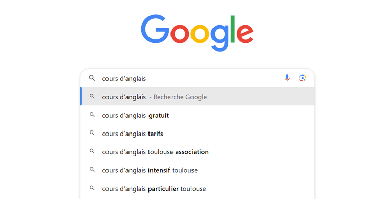 Cours d'anglais toulouse autocomplétion