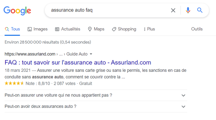 Google Assurance auto schema faq