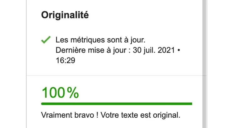 originalité article