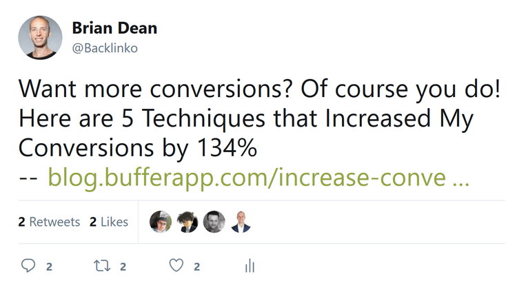 Brian – Social media promoting tweet