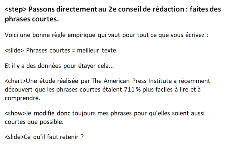 Exemple de script vidéo