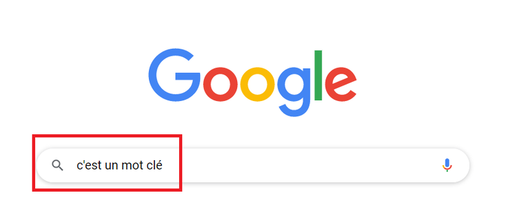 mot clé Google