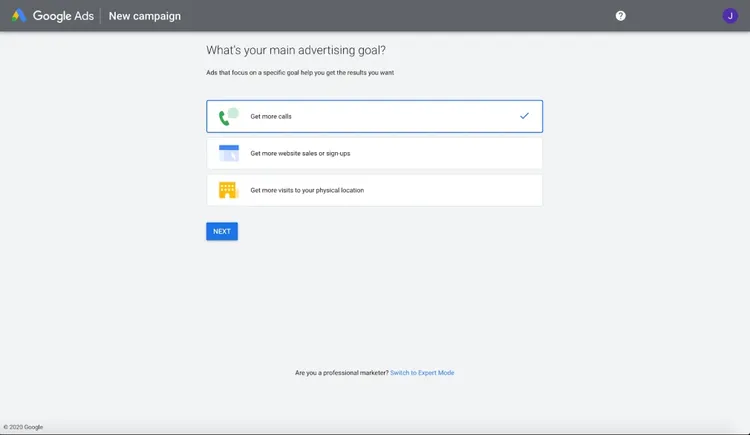 compte keyword planner