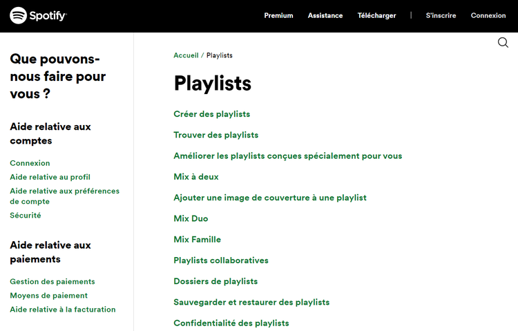 Spotify faq