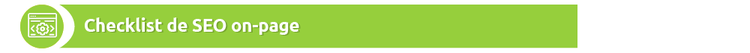 Infographie: Checklist SEO on-page