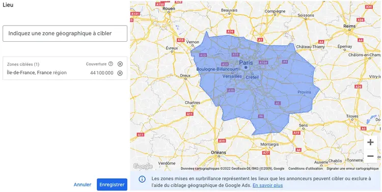 Ciblage au niveau de la ville dans Google Ads Keyword Planner