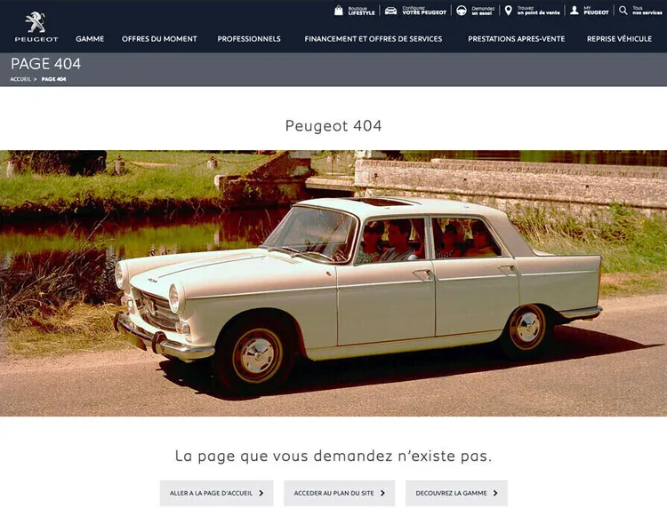 page 404 de Peugeot, ton ce voix drôle