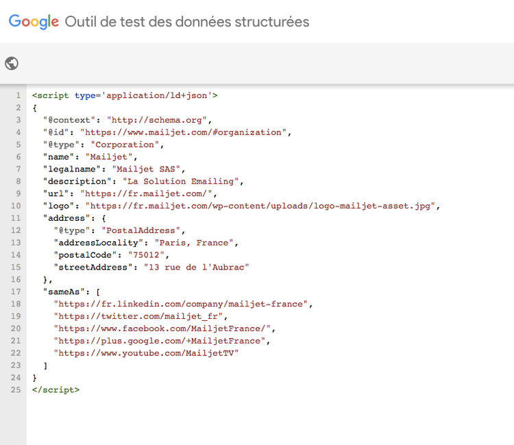 Mailjet Schema Entreprise Simple
