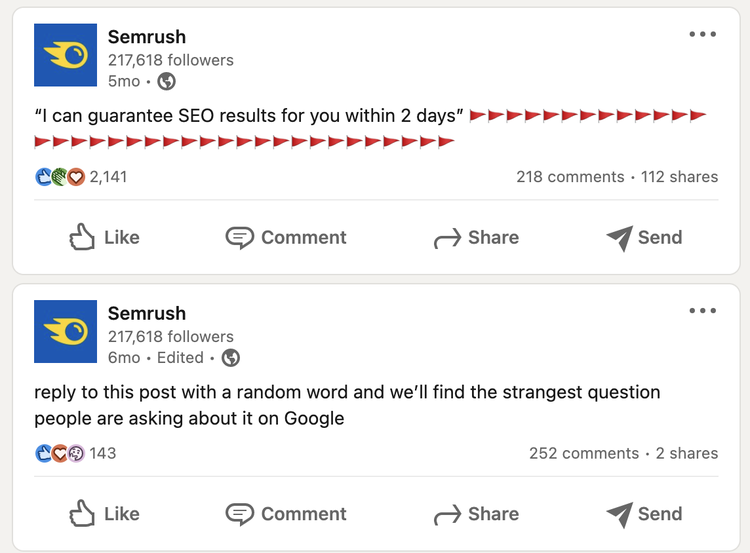 Social Media Marketing example