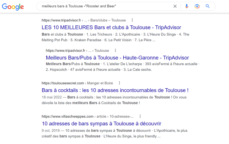 Recherche meilleurs bars à Toulouse -Rooster and Beer
