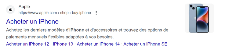 Meta description engageante pour les iphones