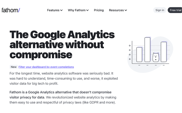 données d’analyse avec Fathom Analytics