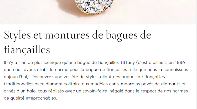 Tiffany, ton de voix, style d'écriture recherché