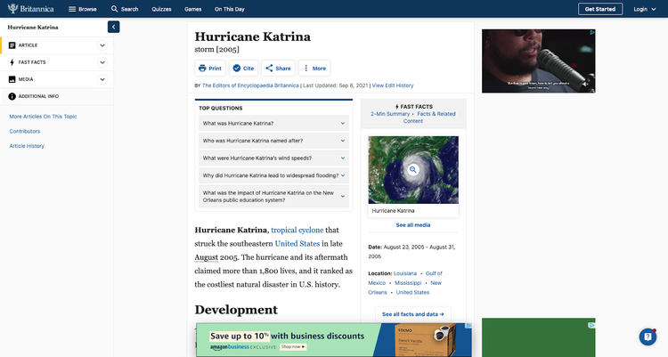 Exemple de page pilier - Encyclopedia Britannica