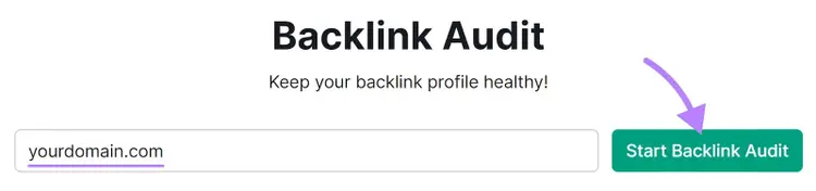 Barres de recherche de l'outil Backlink Gap