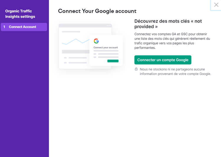 Invitation à connecter votre compte Google Analytics