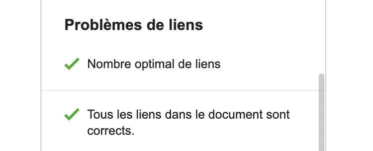 problèmes de liens