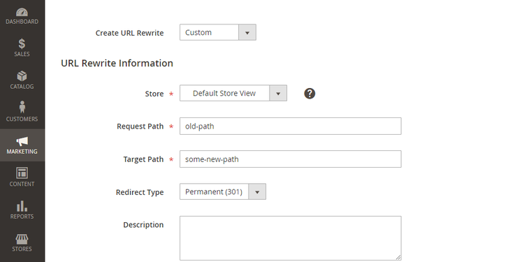 Redirection 301 Magento
