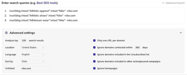 fonction de moteur de recherche intégrée dans Respona