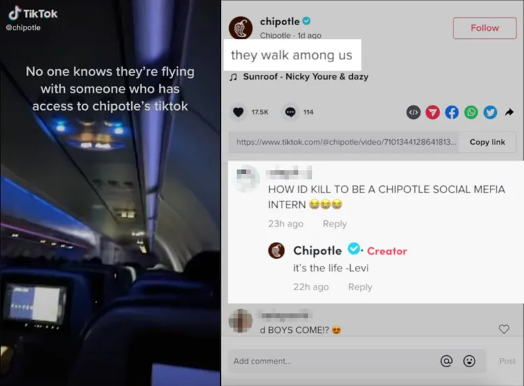 Chipotle, ton sur TikTok