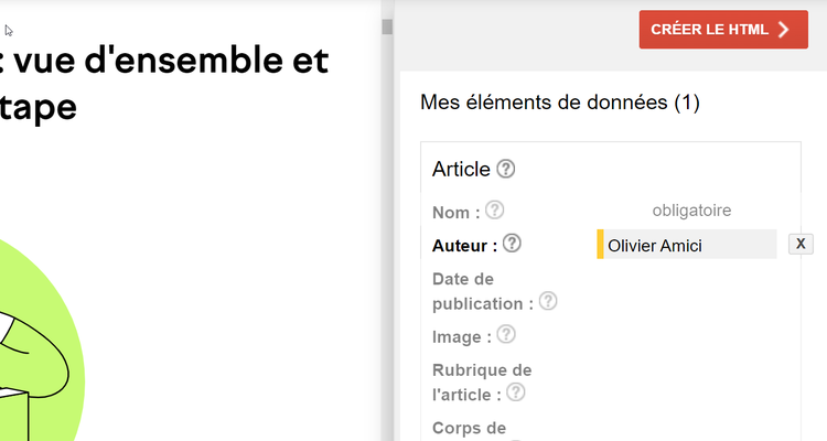 Balisage de l'auteur d'un article