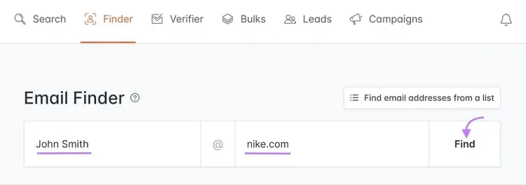 Recherche d'emails de chasseurs