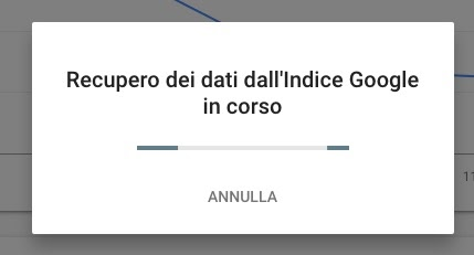 recupero dati search console