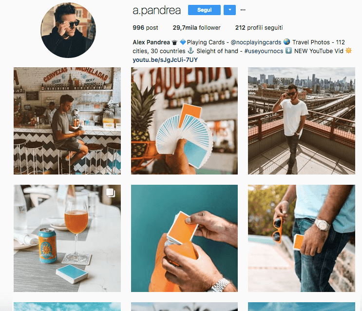 Alex Pandrea: profilo Instragram interessante