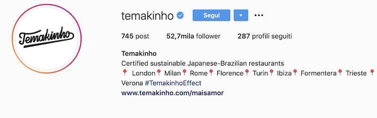 come scrivere la bio di un ristorante su instagram