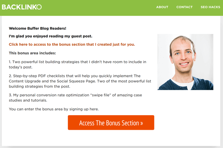 squeeze page