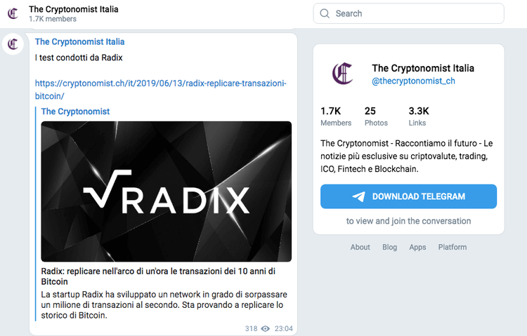 The cryptonomist è il miglior canale a tema criptovalute e blockchain