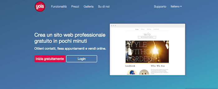 Yola: piattaforma per creare un blog o sito web gratis e in pochi minuti