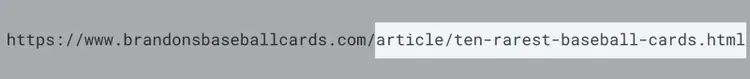 Un esempio di URL ottimizzato