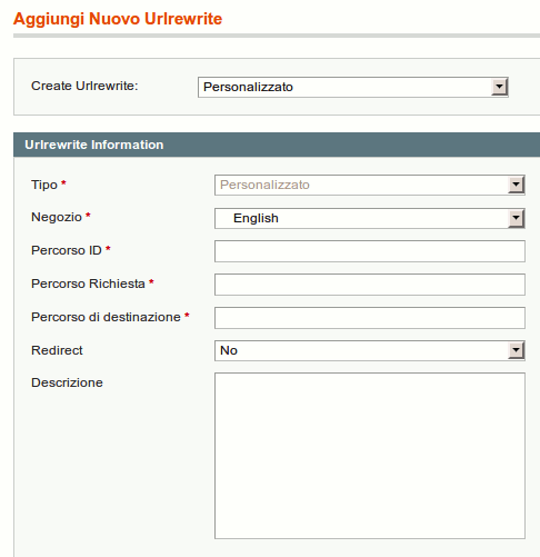 come fare redirect su magento