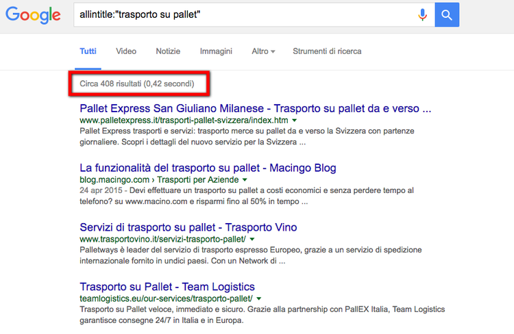 Ricerca parole-chiave correlate: l'allintitle