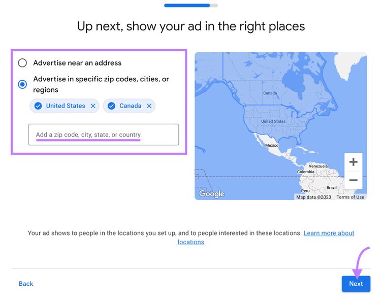 Targeting del pubblico di Google Ads in base alla posizione