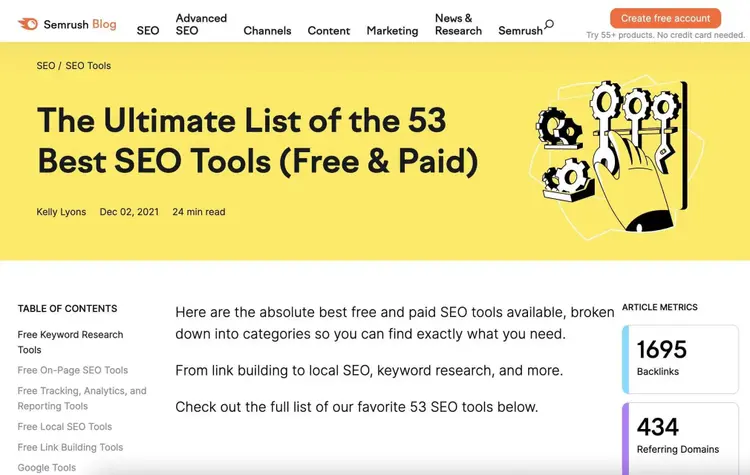 Esempio post che ha ottenuto backlink