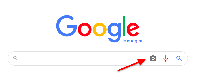 Pulsante fotocamera ricerca immagine inversa Google Immagini