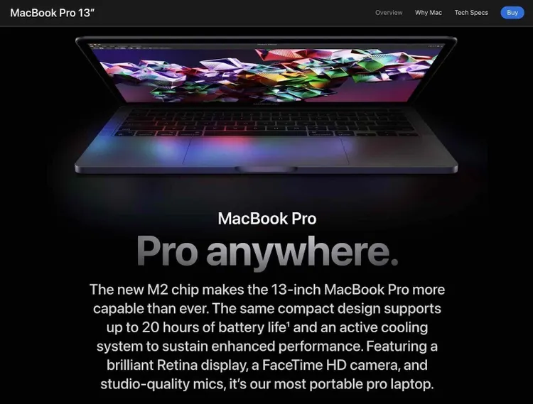 caratteristiche principali del prodotto macbook pro
