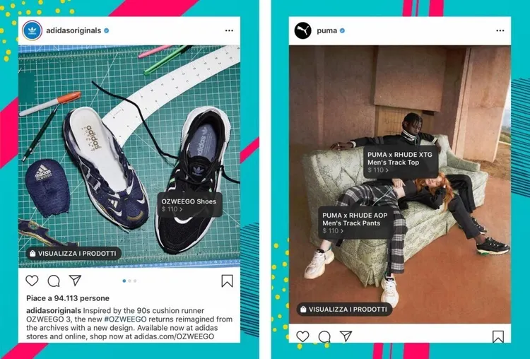 Esempi Instagram Shopping sport
