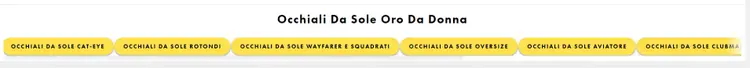 Esempio strategia di link interni di Asos