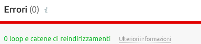Redirect avviso URL con reindirizzamento temporaneo warning