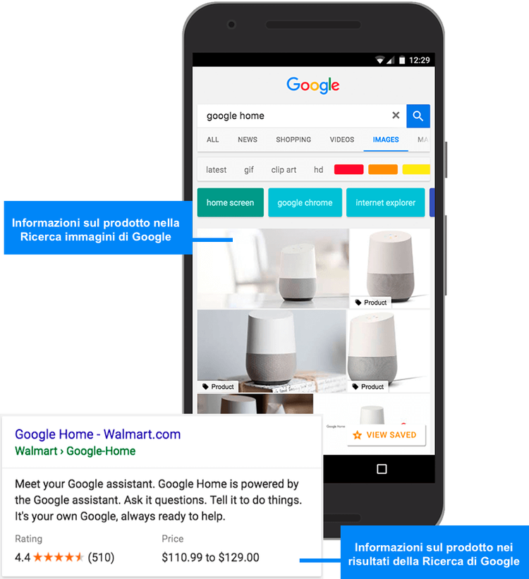 Google Images Google Home product information
