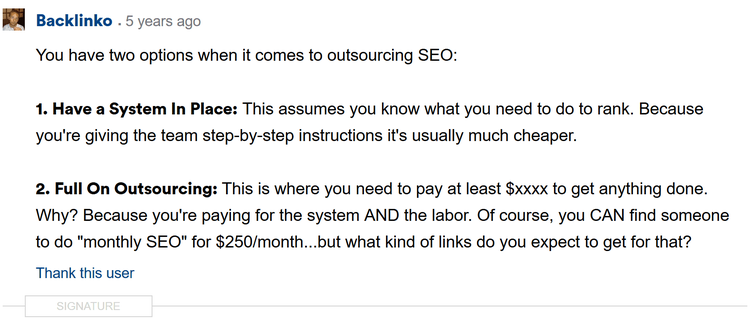 forum reply