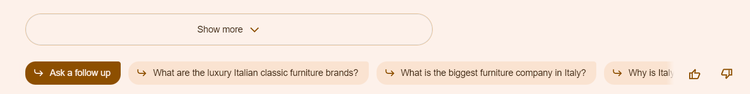 Google SGE answer box showing synthesized information with source attribution links