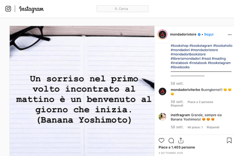 Posta delle citazioni per instagram