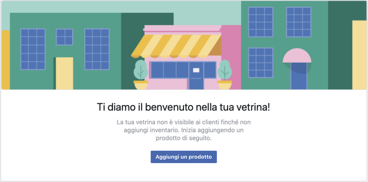 Crea una vetrina su Facebook